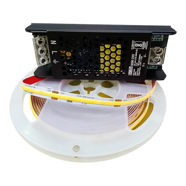 GM Led Strip Cobion 45W 320Led 5M Warm White with Driver