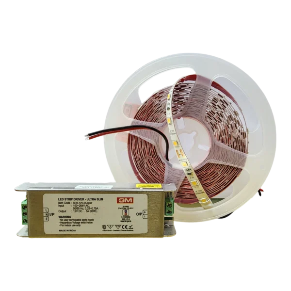 GM Led Strip Radion 45W 60Led 5M WW/White With Driver