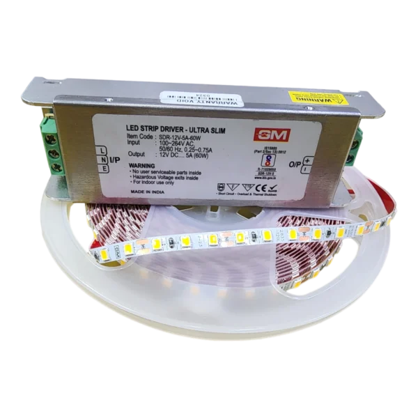 GM Led Strip Todion 60W 120Led 5M WW/NW with Driver